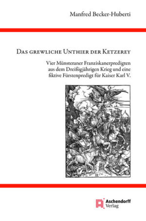 Der Franziskanerobservant Pater Zacharias Kirchgesser (1605-1645) predigte während des Dreißigjährigen Krieges in Münster über diesen Krieg: Wie war es vorher, wie ist es aktuell, woher kommt das Elend und was muss geschehen, damit es wieder aufwärts geht? Diese vier Predigten hat er 1635 in Buchform herausgegeben. Das in Münster aufgefundene Buchexemplar scheint weltweit das einzige erhaltene zu sein. In seinen Predigten diskutiert er leidenschaftlich, wie Katholiken mit der „religionszertrennung“ und der „Ketzerey“ umgehen sollen. Die seit dem Augsburger Religionsfrieden legitime zweite Konfession der Lutheraner negiert er als legitim und diskutiert, wie Katholiken und Protestanten getrennt nebeneinander in einem Kaiserreich leben können. Seinen Predigten fügt der Franziskaner eine Ansprache an, die ein Franziskanerbischof als Hofprediger vor Kaiser Karl V. gehalten haben soll. Diese Fürstenpredigt lässt sich als geniale Fälschung enttarnen.-Kirchgesser ist einer der wenigen katholischen und klerikalen Zeitzeugen, dessen Auffassungen original erhalten sind.