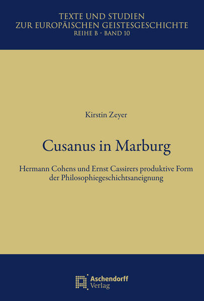 Erstmals umfassend analysiert wird das „Dreiergestirn“ Cusanus-Cohen-Cassirer. Kirstin Zeyer weist auf, dass der Marburger Neukantianismus mit seinem Schulgründer Hermann Cohen und dessen Schüler Ernst Cassirer eine eigenständige Form der Rezeption des Nicolaus Cusanus prägte, die für einen historische und systematische Ansätze verbindenden Umgang mit Philosophiegeschichte eine relevante und bis heute ungebrochen aktuelle Vorbildfunktion besitzt. Scharf konturiert wird die wegweisende Funktion auf dem Hintergrund des Vergleichs zu den bis jetzt noch nicht näher untersuchten Cusanus-Interpretationen von Rudolf Eucken und Richard Falckenberg, die ebenfalls dem Umfeld des Idealismus angehören und einen Schwerpunkt auf die cusanische Frage nach der Erkenntnis setzen. Mit der Berücksichtigung von charakteristischen neuidealistischen und neukantianischen Interpretationen wird zugleich ein wichtiger Kernbereich der Frühphase der Cusanus-Forschung im 19. Jahrhundert in ihrem Zusammenhang erschlossen. PD Dr. Kirstin Zeyer ist Privatdozentin an der Carl von Ossietzky Universität Oldenburg und wissenschaftliche Mitarbeiterin der Kueser Akdemie für Europäische Geistesgeschichte, Bernkastel-Kues.