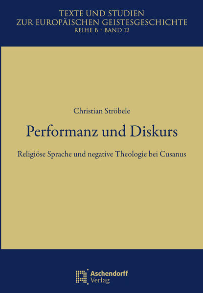 Religiöse Sprache ringt mit den Grenzen des Sagbaren, versucht sie doch, mit endlichen Mitteln vom Göttlichen zu sprechen. Wie ist dann überhaupt Theologie als wissenschaftsförmig-diskursive Rede von Gott möglich? Kann man Theologie und den Sinn religiöser Rede philosophisch erstbegründen, oder zehrt jedes derartige Unternehmen von vordiskursiven, performativen Bedingungen? In Traditionen apophatischer Theologie wurden diese Fragen nicht einem Teilgebiet der Gotteslehre eingegliedert, dem der göttlichen Namen oder Attribute, sondern ins Zentrum gestellt. Besonders gilt dies für Cusanus. In profunder Quellenkenntnis nimmt er patristische und neuplatonische Überlegungen auf und reformuliert sie unter neuen erkenntnistheoretischen und wissenschaftsmethodischen Bedingungen. Seine mehrfachen Neuansätze ließen bisherige Forschungsmeinungen allerdings eine schwankende Position oder gar eine Kehrtwende annehmen. Ströbeles systematische Rekonstruktion zeigt dagegen, dass die cusanischen Texte, nicht zuletzt im Predigtwerk, lesbar sind als fortschreitende Explikation und Präzisierung ihrer leitenden Fragestellung. Diese verortet Ströbele dabei im Gebiet philosophisch-theologischer Propädeutik und gibt damit zugleich einen Vorschlag zu deren Bearbeitbarkeit im Kontext spätmoderner Herausforderungen.