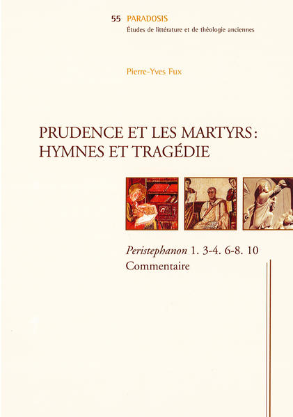 Usant de metres varies, Prudence versifie la passion de martyrs et revisite le theatre, les carmina triumphalia, les catalogues de heros. Le Romanus (Peristephanon 10) est un exemple unique et paradoxal de «tragedien latine chretienne, occasion d'une satire anti-pa"ienne avec une ceU·bre description du taurobole. Le commentaire de detail de ce poeme, de cinq Hymnes et d'une epigramme s'accompagne d'un examen des rapports entre le Peristephanon et les autres poemes de Prudence. Lai"c lettre, magistrate en retraite, ce poete chretien temoigne par les ~uvres ici etudiees et par un groupe primitif de sept Passions (etabli et commente dans le vol. 46 de la collection Paradosis) de l'evolution du culte des martyrs vers l'an 400. Using various meters, Prudentius versifies the passion of martyrs and revisits tragedy, the carmina triumphalia or the catalogues of heroes. The Romanus (Peristephanon 10) is a unique and paradoxical example of a Christian Latin "tragedy", and an occasion for an anti-pagan satire with a famous description of the taurobolium. A detailed commentary of this poem, of five Hymns and of an epigram is accompanied by an exam of the relations between the Peristephanon and Prudentius' other poems. This Christian poet, a literate layman and a retired magistrate, illustrates in the works studied here and in an original group of seven Passions (established as such and commented in vol. 46 of the collection Paradosis) the developments in the cult of the martyrs around 400 AD.