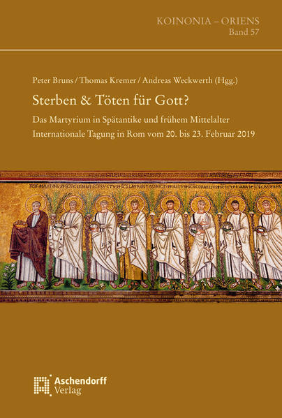 Sind Attentäter, die im Namen Gottes töten, Märtyrer? Darf die Bereitschaft, für Gott zu sterben, mit Gewalttätigkeit einhergehen? Wem kommt im strengen Sinne der Ehrentitel „Märtyrer“ zu, wer ist bloß unerleuchteter, fehlgeleiteter Fanatiker?-In der öffentlichen Debatte werden Dschihadisten immer wieder vorschnell als Märtyrer bezeichnet, die durch den ,,Kampf gegen die Ungläubigen“ mit Belohnungen im Paradies rechnen dürfen. Kommt ihnen aber wirklich der Ehrentitel ,,Märtyrer“ zu? Angesichts einer geradezu inflationären Verwendung des Wortes „Märtyrer“ in den Printmedien und dem allgemeinen Sprachgebrauch besonders im Zusammenhang mit Terroranschlägen und Selbstmordattentaten erschien eine historisch-kritische Rückfrage nach den Ursprüngen des Martyriumsbegriffs in den verschiedenen religiösen Kontexten unbedingt vonnöten. Dazu fand vom 20. bis 23. Februar 2019 am Campo Santo Teutonico im Römischen Institut der Görres-Gesellschaft (RIGG) eine internationale und interdisziplinäre Fachtagung statt, welche von der Forschungsstelle Christlicher Orient an der Katholischen Universität Eichstätt-Ingolstadt in Zusammenarbeit mit dem Lehrstuhl für Alte Kirchengeschichte und Patrologie sowie der Stiftungsprofessur Prinz Max von Sachsen des Bistums Eichstätt für Theologie des Christlichen Ostens und dem RIGG ausgerichtet wurde. Ihr Fokus lag auf der historischen Herausarbeitung eines heuristisch fruchtbaren Märtyrerbegriffs in Spätantike und frühem Mittelalter. Der vorliegende Tagungsband versammelt die vorgelegten Beiträge.