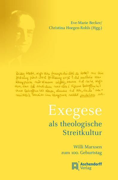 Der vorliegende Band erinnert an Willi Marxsen, Professor für Neues Testament an der Westfälischen Wilhelms-Universität Münster von 1961 bis 1984, der im Jahre 2019 100 Jahre alt geworden wäre. Marxsen gilt als streitbarer Exeget, der neben wichtigen Arbeiten zur Markus- und Paulusforschung grundlegende Impulse für die theologische Hermeneutik gegeben und in die Praktische Theologie hinein gewirkt hat. So versammelt der vorliegende Band insgesamt vier Beiträge, die aus neutestamentlicher (Paul-Gerhard Klumbies), systematisch-theologischer (Jan Rohls) und kirchengeschichtlicher (Jörg Breitschwerdt) Perspektive sowie in persönlicher Erinnerung einer Praktischen Theologin (Susanne Heine) das Leben und Wirken Marxsens im Kontext seiner Zeit betrachten und würdigen. Eine Einführung der Herausgeberinnen und eine biographische Übersicht eröffnen und beschließen den Band. Der Band geht zurück auf ein Symposion im Oktober 2019 an der Evangelisch-Theologischen Fakultät Münster. Die vorliegende Aufsatzsammlung soll indes nicht allein das Symposion dokumentieren, sondern-in Erinnerung an Marxsen-das Profil exegetischer Forschung in ihrer gesamttheologischen Bedeutung an einem ihrer wichtigen Vertreter im 20. Jh. reflektieren.