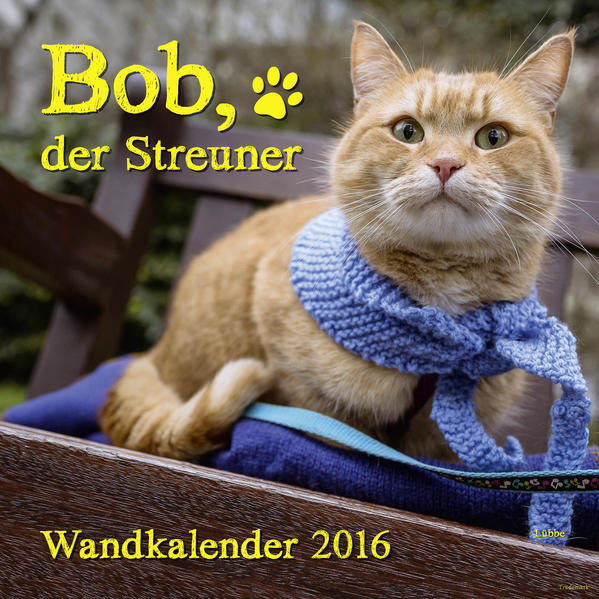 Die wunderbare Geschichte der Freundschaft zwischen James Bowen und seinem Kater wurde mit Bob, der Streuner zum Welt-Bestseller. Millionen Fans verfolgen begeistert das Leben der beiden ungleichen Freunde. Bob, der Streuner - der Wandkalender entfaltet Monat für Monat neue Motive von James und seinem Kater Bob. Ob zu Hause oder unterwegs auf den Straßen Londons, im selbstvergessenen Spiel, auf Entdeckungstour, entspannt auf dem Lieblingsplatz oder beim Schmusen mit seinem Freund James - Bob, der Streuner, der Kater mit der treuen Katzenseele fasziniert und bezaubert!