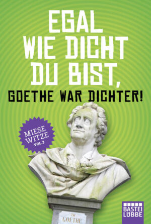 Neues aus Flachmatien: Nach den erfolgreichen Vorläufern "Was ist grün und steht vor der Tür?" und "Ruf ich beim Bestatter an, ist die Leitung tot" nimmt "Egal wie dicht du bist, Goethe war Dichter" heißt es jetzt wieder: Keine Pointe ist so flach, als dass man nicht über sie lachen könnte. Knapp 300 neue Flachwitze, darunter natürlich auch einiges über Chuck Norris, deine Mudda und andere Dichter und Denker.