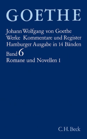 Band 6 enthält "Werther" und die "Unterhaltungen deutscher Ausgewanderten", kommentiert von Erich Trunz, sowie die "Wahlverwandtschaften" und die "Novelle", kommentiert von Benno von Wiese.