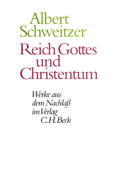 "�Reich Gottes und Christentum"� ist im wesentlichen in den Jahren 1947 bis 1951 entstanden. Als Ulrich Neuenschwander 1967 den ersten Teil aus dem Nachlaß Albert Schweitzers veröffentlichte, musste er davon ausgehen, daß mehr nicht enthalten sei