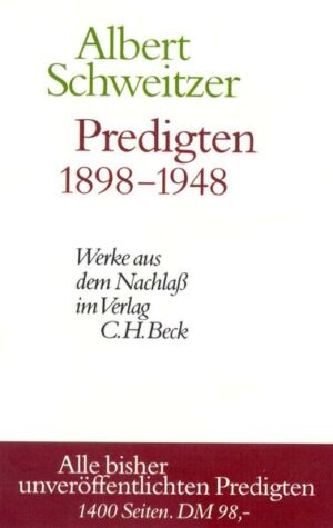 Predigten 1898-1948 | Bundesamt für magische Wesen