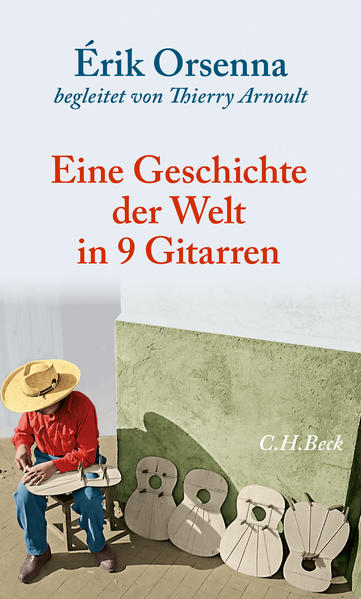 In den neun höchst originellen Episoden dieses Buches wird die Geschichte der Gitarre von den Pharaonen bis zu Jimi Hendrix als weltgeschichtliches Ereignis behandelt. Die mit viel Witz und Erfindungsreichtum erzählten Geschichten oder Träume dieses Buches verdanken sich auch der besonderen Beziehung Érik Orsennas zur Musik allgemein und speziell zur Gitarre. Sein Bruder Thierry Arnoult ist Gitarrist und hat an dem Buch mitgewirkt, und die Idee, die größten Gitarristen in einem Buch auftreten zu lassen, haben die Brüder gemeinsam entwickelt. Und so lassen sie den jungen Mann mit der Gitarre im Bett von der Eroberung Perus und der Pest in Barcelona träumen und davon, was die Gitarren dabei vermochten, vom Wettstreit zwischen Luigi Legnani (Gitarre) und Niccolò Paganini (Geige), von den Bemühungen Ludwigs XIV. am Versailler Hof um dieses Instrument und von einem großen Gitarristen-Showdown auf Kuba. In einer für ihn typischen Mischung aus Realismus und Phantasmagorie erzählt Érik Orsenna intelligent und unterhaltsam, komisch und grotesk von der heilenden und die Welt verwandelnden Kraft der Kunst.