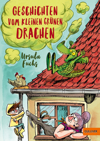 Eines Tages sitzt er auf dem Dach, der kleine grüne Drache, der zwar grünen Qualm speien, aber kein »ch« sprechen kann. In Morris findet er schnell einen Freund. Doch die Oma kommt den beiden in die Quere, denn sie duldet nur Gäste, die auch helfen. Und so will der kleine grüne Drache verzweifelt beweisen, was er alles kann - als Nachtwächter, Friseur, sogar als Karussell. Aber irgendwas geht dabei immer komplett schief. Ein Kinderbuch ab 7 Jahren mit humorvollen Illustrationen von Alexander von Knorre.