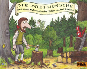 »Lass mich mal«, sagte seine Frau und zerrte mit aller Kraft an der Wurst. Aber die Wurst saß fest. »Helft mir mal«, sagte sie zu den Kindern. Eine arme Holzfällerfamilie wünscht sich ein besseres Leben. Doch als dem Holzfäller eine Fee im Wald drei Wünsche verspricht, gelingt es ihm nur, anstelle des großen Glücks eine Blutwurst ins Haus zu holen … Das klassisches englische Märchen mit Bildern von Axel Scheffler, dem Illustrator des weltberühmten Grüffelo.