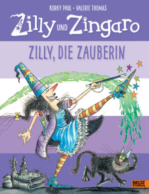 Zilly und Zingaro: Das sind turbulente Vorlesegeschichten rund um Zauberin Zilly und ihren Kater Zingaro. Große Wimmelbilder mit vielen witzigen Details begeistern Kinder ab 4 und auch noch Leseanfänger. Zilly liebt Schwarz. Ihr ganzes Haus hat sie in Schwarz eingerichtet, und auch ihr Kater Zingaro ist schwarz. Und wenn Zingaros Augen geschlossen sind, kann man schon mal schnell über ihn stolpern oder sich auf ihn setzen. Aber auch als Zilly ihn grasgrün zaubert, gibt es Probleme ...