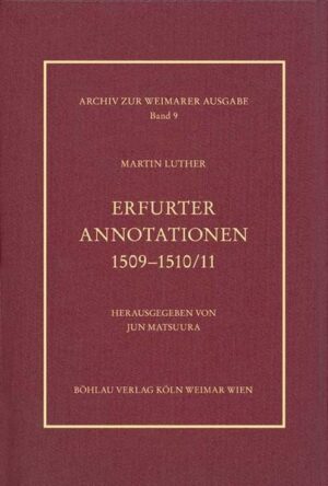 Die frühesten Handschriften Martin Luthers werden in diesem Werk teils erstmalig, teils in gründlicher Neubearbeitung dem theologisch, historisch oder philologisch interessierten Publikum zugänglich gemacht: Es handelt sich um Luthers Randnotizen in Büchern von Augustin, Anselm, Petrus Lombardus, Bonaventura, Occam, Giorgio Valla und Trithemius aus der Zeit seiner allerersten wissenschaftlich theologischen Tätigkeit. Durch eine exakte Wiedergabe der Randnotizen und ihres Bezugs zum Buchtext setzt sich die Edition zum Ziel, die wissenschaftliche Arbeitssituation Luthers möglichst konkret und zuverlässig zu rekonstruieren. Die Einleitung zeichnet die Wege der mit seinen Annotationen versehenen Bücher durch die Kloster- und Bibliotheksgeschichte nach, analysiert die einzelnen Phasen der Eintragungen und bietet einen Überblick über die im Apparat dokumentierten Befunde. Ein Bibelstellenregister sowie ein Autoren- und Werkregister erleichtern die Nutzung der Edition.