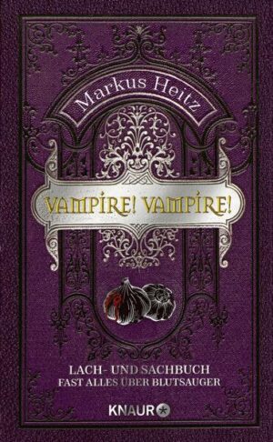 Vampire mit Zähltick wie Graf Zahl? Wer oft flucht, wird zum Vampir? Und Vampire leben ewig und glitzern in der Sonne? Fragen über Fragen – hier ist DAS Buch mit seitenweise Antworten! Was hilft beispielsweise alles gegen die Blutsauger, wer wird zu einem Vampir, und was ist mit Knoblauch? Und warum man das Pfählen wirklich nur Profis überlassen sollte. Natürlich wird ein Blick auf das schicksalhafte Jahr 1731 geworfen, in dem Westeuropa zum ersten Mal historisch offiziell von Vampiren erfuhr. Denn damals hielten manche diese Kreaturen der Nacht (obwohl manche auch tagsüber aktiv sind) für real. Der Beginn einer unendlichen Faszination. Mal Kitsch, mal Monstrum. Mit viel Witz, historischen Beispielen und dem Blick auf den Mythos Blutsauger führt Bestsellerautor Markus Heitz durch die Geschichte und den Volksglauben, der so manche Überraschung in Sachen Vampirwissen auf Lager hat. Man weiß nie, wann man es braucht? Und nein: Sie glitzern nicht. Wirklich nicht. Bestsellerautor Markus Heitz präsentiert ein Buch für alle, die Vampire lieben und mehr über ihre (wahre) Geschichte wissen möchten.