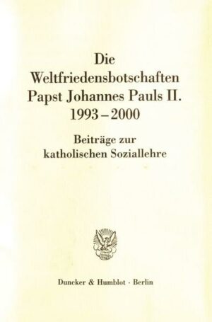 Die Weltfriedensbotschaften Papst Johannes Pauls II. 19932000. | Bundesamt für magische Wesen