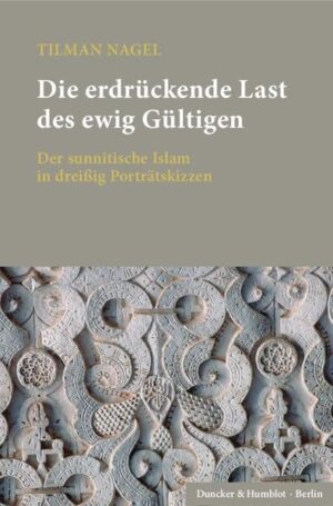 »The Crushing Burden of Eternal Directives« The publication is the first comprehensive study of the most important religious and political group within Islam. The author identifies four major stages of the history of Sunnism: 1. It took about four centuries until Sunnism succeded in being recognized as the legitimate continuation of the Medinian community founded by the prophet Mohammed. 2. This success enabled Sunnism to overcome the challenge of the philosophical traditions of antiquity. 3. Since the 13th century A.D. the belief that Mohammed was still present among the Sunni moslems became widely spread. 4. Yet it is already since the 11th century that we can trace out the denial of that popular tenet, a denial which has become characteristic of contemporary Sunnism.