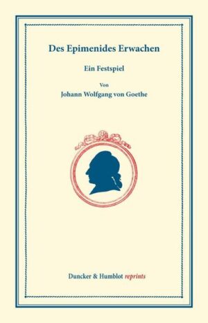 Vordergründig geht es in Goethes Festspiel »Des Epimenides Erwachen« um den gleichnamigen griechischen Philosophen, eine mythenhafte Gestalt, die je nach Quelle im 5., 6. oder 7. Jahrhundert vor Christus gelebt haben soll. Eine prominente Legende besagt, Epimenides sei einst in einen 57 Jahre währenden Schlaf gefallen und daraus mit seherischen Fähigkeiten und umfassender Weisheit erwacht - wohlgemerkt, ohne dabei zu altern. An diese Geschichte knüpft die Handlung des Festspiels an: Epimenides wird ein zweites Mal in einen jahrelangen Schlaf versetzt. Als er diesmal aufwacht, herrscht seit Jahrhunderten Chaos auf der Welt: Bösartige Dämonen haben einen zerstörerischen Krieg entfacht. Nun ist es am weisen Epimenides, Frieden zwischen den Völkern zu stiften. Goethes Dichtung entstand 1814 vor dem Hintergrund einer ganz realen kriegerischen Gegenwart: Zwischen 1813 und 1815 tobten in halb Europa die Befreiungskriege gegen Napoleon. Ursprünglich war »Des Epimenides Erwachen« als Teil der Berliner Feierlichkeiten zum Sieg über Napoleon angedacht. Letztlich fand die Uraufführung aber erst im folgenden Jahr, am 30. März 1815 in Berlin statt. Einige Wochen später erfuhr Napoleon bei Waterloo seine finale Niederlage. Bei der vorliegenden Ausgabe handelt es sich um einen originalgetreuen Nachdruck der 1815 bei Duncker & Humblot erschienenen Erstausgabe.