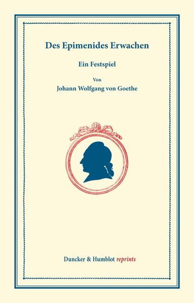 Vordergründig geht es in Goethes Festspiel »Des Epimenides Erwachen« um den gleichnamigen griechischen Philosophen, eine mythenhafte Gestalt, die je nach Quelle im 5., 6. oder 7. Jahrhundert vor Christus gelebt haben soll. Eine prominente Legende besagt, Epimenides sei einst in einen 57 Jahre währenden Schlaf gefallen und daraus mit seherischen Fähigkeiten und umfassender Weisheit erwacht - wohlgemerkt, ohne dabei zu altern. An diese Geschichte knüpft die Handlung des Festspiels an: Epimenides wird ein zweites Mal in einen jahrelangen Schlaf versetzt. Als er diesmal aufwacht, herrscht seit Jahrhunderten Chaos auf der Welt: Bösartige Dämonen haben einen zerstörerischen Krieg entfacht. Nun ist es am weisen Epimenides, Frieden zwischen den Völkern zu stiften. Goethes Dichtung entstand 1814 vor dem Hintergrund einer ganz realen kriegerischen Gegenwart: Zwischen 1813 und 1815 tobten in halb Europa die Befreiungskriege gegen Napoleon. Ursprünglich war »Des Epimenides Erwachen« als Teil der Berliner Feierlichkeiten zum Sieg über Napoleon angedacht. Letztlich fand die Uraufführung aber erst im folgenden Jahr, am 30. März 1815 in Berlin statt. Einige Wochen später erfuhr Napoleon bei Waterloo seine finale Niederlage. Bei der vorliegenden Ausgabe handelt es sich um einen originalgetreuen Nachdruck der 1815 bei Duncker & Humblot erschienenen Erstausgabe.