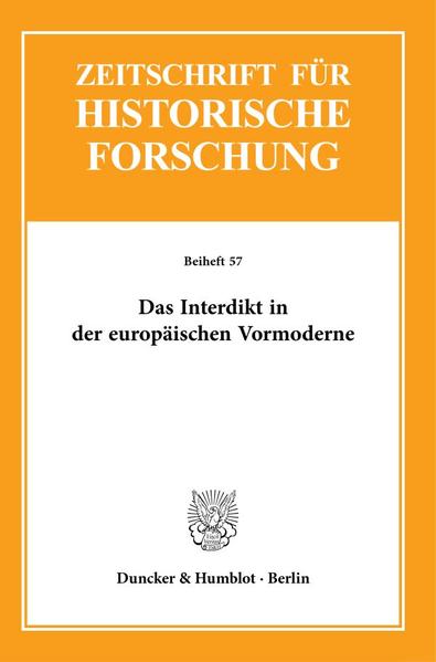 Das Interdikt in der europäischen Vormoderne. | Bundesamt für magische Wesen