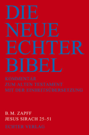 Das Buch Jesus Sirach zählt zu den jüngsten Büchern des Alten Testamentes. Verfasst wurde es von einem jüdischen Schriftgelehrten Anfang des 2. Jahrhunderts v. Chr. Nachdem es über lange Zeit hinweg eher stiefmütterlich bedacht wurde, wird ihm in der jüngeren Forschung wieder erhöhte Aufmerksamkeit zuteil. So handelt es sich hier nicht nur um ein spannendes Zeugnis später alttestamentlicher Weisheitsliteratur, sondern auch des jüdischen Ringens um seine Identität angesichts des neuen hellenistischen Zeitgeistes, der im 2. Jh. v. Chr. mehr und mehr überkommene Wert- und Glaubensvorstellungen des Judentums in Frage stellte. Dieses Ringen wird nicht zuletzt im Umgang Sirachs mit vielfältigen praktischen Themen und Lebensproblemen deutlich, so z.B. das rechte Verhalten bei einem Weingelage, die angemessene Erziehung der Kinder, die Wertschätzung des Arztes, das richtige Verhalten angesichts des Todes und die Besinnung auf die eigene Glaubensgeschichte anhand herausragender Gestalten.