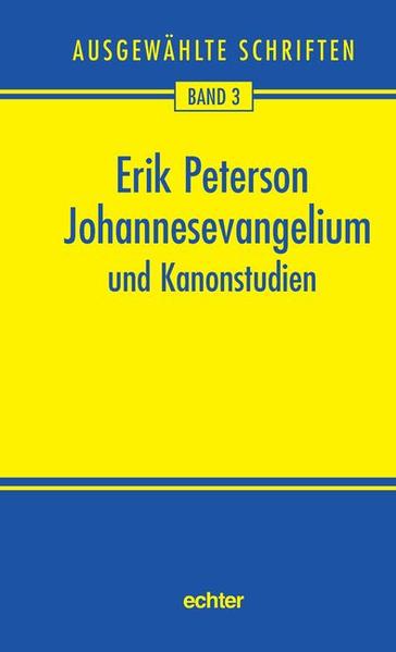 Der Evangelist Johannes trägt in der östlichen Kirche seit alters den Ehrentitel „der Theologe“. Sein E-vangelium bietet Erik Peterson 1927/29 unzählige Anknüpfungspunkte, in die Tiefe theologischer Fragen vorzustoßen: Das Verhältnis des göttlichen Wortes zum Kosmos bewegt seine Auslegung ebenso wie die Frage, wie der Mensch in Gottesdienst und Sakramenten in eine neue, endzeitliche Welt einbezogen wird. Das Johanneische Schrifttum spielt für Peterson auch eine zentrale Rolle beim Werden des Neuen Tes-taments insgesamt: Das erweisen im vorliegenden Band bislang völlig unbekannte Vorträge aus Peter-sons römischer Zeit zur Entstehung des neutestamentlichen Kanons sowie zum Übergang von der mündlichen zur schriftlichen Überlieferung in der frühen Kirche. Inhalt u.a.: Johannesevangelium (Kap. 1-7,30) Die Entstehung des neutestamentlichen Kanons Papias von Hierapolis „An der Kralle erkennt man den Löwen“, sagt eine alte Sentenz. Sie gilt auch für die Vorlesungen Erik Petersons. Man kann aus ihnen erahnen, was diesen Historiker, Exegeten und Theologen bewegte und welche immensen Kenntnisse er hatte. Er ist ein beeindruckender Meister und Lehrer der Kirche, den es erst noch zu entdecken gilt. (Karl Kardinal Lehmann)