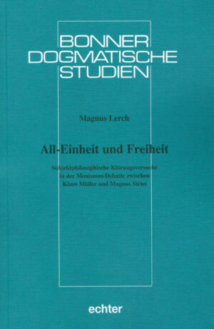 Kann Gott als Innengrund des menschlichen Selbstbewusstseins verstanden und der Mensch zugleich als frei gedacht werden? Vermag eine monistische Selbst- und Weltbeschreibung die unhintergehbare Einmaligkeit der menschlichen Person zu wahren? Diese Fragen stehen im Zentrum der Monismus-Debatte, die aktuell vor allem zwischen dem Münsteraner Religionsphilosophen Klaus Müller und dem Freiburger Fundamentaltheologen Magnus Striet geführt wird. Zu dieser Diskussion, bei der es um nichts Geringeres geht als um die Verhältnisbestimmung von Transzendenz und Immanenz, göttlicher und menschlicher Freiheit, will die vorliegende Arbeit einen Beitrag leisten. Dazu richtet sie ihren Blick auf die unterschiedlichen Subjektphilosophien beider Disputanten. In einem ersten Schritt unternimmt Lerch eine systematische Erschließung der Bewusstseinstheorie von Dieter Henrich und ihrer Rezeption durch Klaus Müller. Dieser Ansatz wird schließlich in einer kritischen Diskussion mit dem transzendentalen Freiheitsbegriff von Hermann Krings, Thomas Pröpper und Magnus Striet konfrontiert.