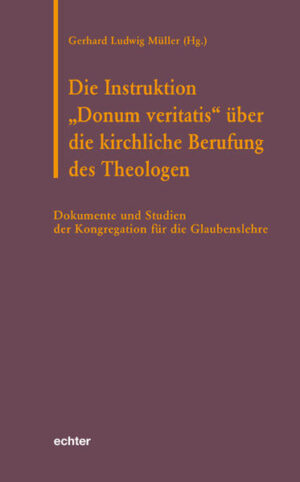 „Donum veritatis“ sind die Anfangsworte, nach denen die Instruktion der Kongregation für die Glaubenslehre zitiert wird, die am 24. Mai 1990 erging. Die Instruktion widmet sich der kirchlichen Berufung des Theologen. Dieser Band bringt den Wortlaut der Instruktion auf Latein und Deutsch sowie Kommentare von Theologen, die sich den Aussagen der Instruktion widmen und diese vertiefen, so u.a.: Walter Kasper, Theologie und Lehramt im Dienst des Volkes Gottes Max Seckler, Der Dialog zwischen dem Lehramt und den Theologen Inos Biffi, Die Formen der Zustimmung des Theologen zum Lehramt der Kirche Rino Fisichella, Der Theologe und der „Sensus fidei“ William E. May, Der Dissens: Sein Wesen und seine Unvereinbarkeit mit dem Auftrag des Theologen in der Kirche Marc Ouellet, Die Berufung des Theologen zum Dialog Ein wichtiges Dokument über Auftrag, Stellung und Berufung der Theologen in der Kirche.