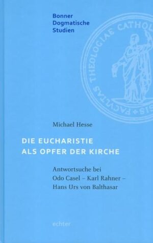 Die gegenreformatorischen Antworten katholischer Theologie auf die Frage nach der „Eucharistie als Opfer der Kirche“ waren unzureichend. Aber patristische Rückbesinnung und Aufbrüche unzureichend. Aber patristische Rückbesinnung und Aufbrüche im 20. Jahrhundert initiierten eine neue Suche nach der Verhältnisbestimmung von „Opfer Christi“ und „Opfer der Kirche“. Die vorliegende Studie befragt drei katholische Theologen des 20. Jahrhunderts nach ihrer spezifischen Antwort: den Mysterientheologen Odo Casel, Karl Rahner, der vom sakramentalen Denken ausgeht, und Hans Urs von Balthasar, dessen Stellvertretungstheologie die Heilsuniversalität des Opfers Christi mit der Heilsuniversalität der Kirche verknüpft. Michael Hesse benennt im Vergleich Divergenzen und Konvergenzen der drei Positionen und entwickelt darüber hinaus eine eigene Antwort, die Sackgassen und Einseitigkeiten der Vergangenheit vermeidet und eine Brücke zu den protestantischen Positionen schlägt.