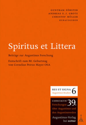 Der Sammelband entfaltet in rund 40 Aufsätzen ein repräsentatives Panoptikum der gegenwärtigen internationalen Forschung über Augustinus von Hippo (354-430), sein Denken und sein Werk. Die vorwiegend in deutscher, teilweise auch in englischer, französischer oder spanischer Sprache schreibenden Autoren, darunter ebenso renommierte Forscher wie junge Nachwuchswissenschaftler, entstammen unterschiedlichen Disziplinen. Ihre Beiträge werfen je spezifische Schlaglichter auf ‹Spiritus et littera›, ‹Geist und Buchstabe›, des großen Kirchenvaters, beleuchten aber auch herausragende Momente und Personen der augustinischen Wirkungsgeschichte.