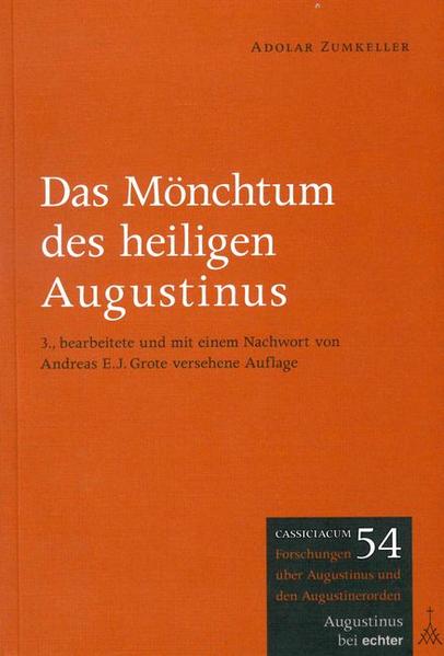 Die Arbeit von Adolar Zumkeller OSA ist seit Jahrzehnten das Standardwerk zum Mönchtum des Kirchenvaters Augustinus von Hippo (354-430) und wurde in mehrere Sprachen übersetzt. Es zeigt detailliert die Entstehung des augustinischen Mönchsideals auf, legt ausführlich dessen charakteristische Elemente dar und präsentiert deutsche Übersetzungen wichtiger asketisch-monastischer Texte Augustins. Für die Neuauflage wurden das Werk durchgesehen und der Anmerkungsapparat an moderne wissenschaftliche Gepflogenheiten angepasst. Das Buch erscheint jetzt in lesefreundlicherem Layout. Ein ausführliches Nachwort von Andreas E.J. Grote präsentiert die Forschungsgeschichte seit Erscheinen der 2. Auflage, einschließlich einer aktualisierten und erweiterten Bibliographie. Neben einem Personenregister enthält das Buch erstmals auch ein Stellenregister zum umfangreichen Werk Augustins. Zumkellers Standardwerk wird so noch bequemer nutzbar.