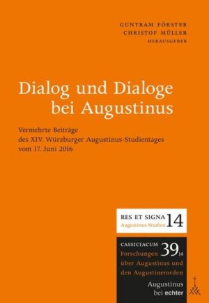 Das ‹Dialogische› spielt in der Kulturgeschichte der Menschheit schon von Anfang an eine wichtige Rolle. In weiten Teilen der Philosophie-spätestens mit Sokrates und Platon-gewinnt es zentrale Bedeutung als Medium von Erkenntnis und schlägt sich paradigmatisch in der Gattung des ‹Dialogs› nieder. Der Rhetor, Philosoph und Theologe Augustinus (354-430) greift in vielfacher Weise die Tradition(en) des Dialogischen auf, z.B. in seinem Diskurs mit der paganen Philosophie und ihrer Begrifflichkeit, besonders aber in den literarischen ‹Cassiciacum›-Dialogen seines Frühwerkes, die sich den Vorbildern Ciceros verpflichtet wissen. Der vorliegende Band versammelt die von ausgewiesenen Augustinus-Spezialist(inn)en verfassten Beiträge des XIV. Würzburger Augustinus-Studientages 2016, die um einige einschlägige Artikel aus dem Augustinus-Lexikon vermehrt wurden.