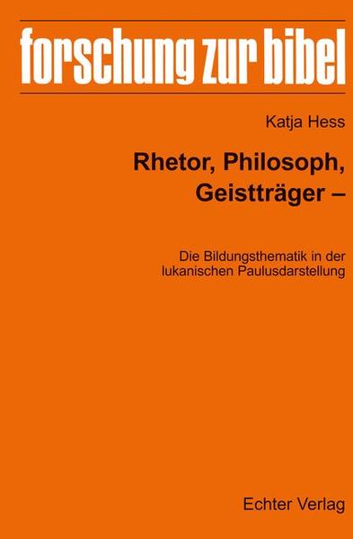 Bildung ist ein heute vieldiskutiertes Thema. Dabei spielt auch die Frage nach der rechten religiösen Bildung eine Rolle. Ein Blick auf das Lukasevangelium zeigt, dass schon der dritte Evangelist sich dieser Frage widmete. Hess geht in ihrer Studie der Frage nach, wie die Bildung des Paulus im zweiten Teil des lukanischen Doppelwerkes, der Apostelgeschichte, dargestellt wird. Sie zeigt auf, dass das Christentum zu lukanischer Zeit gegen den Vorwurf der Bildungsferne ankämpfen musste. Demgegenüber zeigt Lukas durch das Bild, das er von Paulus zeichnet, dass das Christentum als eine ebenbürtige, wenn nicht gar überlegene Größe gegenüber der paganen und der jüdisch-hellenistischen Bildung anzusehen ist.