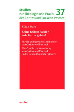 Die kirchlich-pastorale Landschaft der letzten Jahre ist geprägt von strukturellen Umgestaltungen und einer verstärkten Wahrnehmung des sozial-diakonischen Charakters von Kirche. Diese empirische Studie geht der Frage nach, welchen Einfluss die pastoralen Umstrukturierungen in den deutschen Diözesen auf das Miteinander von caritas (als Grundvollzug) bzw. Caritas (als Organisation) und Pastoral (als verfasste Kirche) haben. Damit weitet sie den Horizont auf Grundfragen kirchlicher Präsenz und leistet einen beachtenswerten Beitrag für aktuelle Prozesse der Kirchenentwicklung. Welches sind gelingende Faktoren, die beide kirchliche Teilsysteme-Caritas und Pastoral-gemeinsam „aufs Ganze gehen“ lassen, damit caritas immer wieder aktuell zum Wohl der Menschen verwirklicht werden kann?