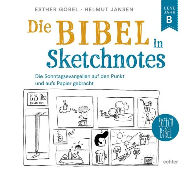 Seit mittlerweile drei Jahren bringen Esther Göbel und Helmut Jansen mit ihrem Youtube-Projekt „Sketch-Bibel“ biblisch-theologische Aussagen auf den Punkt-und aufs Papier: Denn sie legen die Texte der Sonntagsevangelien nicht nur mit Worten, sondern vor allem auch mit ihren Zeichnungen aus. Jetzt endlich finden sich alle Predigten und Zeichnungen des Lesejahres B gesammelt in einem Band. Plus: Anhand eines QR-Codes im Innenteil kann zu jeder Bibelstelle das entsprechende Video angeschaut werden. "Die Heilige Schrift ist frisch und jung, voller Spirit-wie sehr, macht die Sketch-Bibel deutlich. Sie öffnet die Augen für das, was unter die Haut geht: Gottes Wort für Leute von heute.“ (Prof. Dr. Thomas Söding)