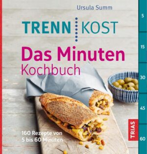 Zeit für Trennkost ist immer! Das Leben ist so herrlich vielfältig. Mal lässt der stressige Alltag kaum Zeit fürs Einkaufen und Kochen. Und dann hat man Ruhe und große Lust, genüsslich etwas Leckeres für sich und seine Lieben zu zaubern. Die köstlichen Trennkost-Gerichte in diesem Buch machen es möglich - gesund essen und auf die schlanke Linie achten - ganz nach Ihrem Zeitbudget. 160 Rezepte - Abwechslung garantiert: Von Avocado-Creme bis Zucchini-Pasta, von Fingerfood bis Dinnermenü, von fruchtig-süß bis feurig-herzhaft ist alles dabei. Individuell, minutengenau, praktisch: Sie entscheiden täglich aufs Neue, ob es 5, 15, 30, 45 oder 60 Minuten dauert, bis das Essen losgeht. Unkomplizierte Alltagsküche. Geniale Tipps: Von "Abnehmen mit Genuss" bis "Zeitmanagement in der Küche" - die Expertin Ursula Summ verrät, wie das alles ganz einfach klappt.