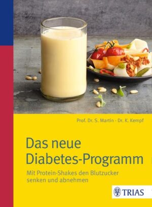 Das neue Diabetes-Programm. Mit Protein-Shakes den Blutzucker senken und abnehmen. Ihr Weg zu besseren Blutzuckerwerten! Bei der Diagnose Typ-2-Diabetes denken viele Menschen direkt an Medikamente oder gar die Insulinspritze: aber das muss nicht unbedingt sein! Denn Studien belegen: mit einer gezielten Ernährungsumstellung, unterstützt durch eine Formula-Diät, können Sie Ihren Blutzuckerspiegel senken. Auch die Selbstmessung des Blutzuckers, Bewegung und eine gute Motivation helfen - und das 12-Wochen-Programm in diesem Buch zeigt Ihnen, wie das im Alltag optimal gelingt. - So klappt‘s: wie funktioniert die Diät, wie dosiere ich das Pulver, über welchen Zeitraum erstrecken sich die einzelnen Phasen und was passiert wann? - Köstliche Rezepte: mit diesen Gerichten unterstützen Sie Ihre Diät optimal und haben immer etwas Leckeres auf dem Teller. - Endlich aktiv: nehmen Sie die Herausforderung an! Viele Motivationstipps und tolle Anregungen, wie Sie etwas mehr Bewegung in Ihr Leben bringen, helfen Ihnen dabei und verstärken Ihre Erfolge!