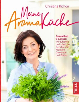 „Kochen ist meine Leidenschaft - Aromatherapie meine Erfahrung. Wenn beides sich trifft, erleben wir ein Feuerwerk für alle Sinne - und fühlen uns wohl und ausgeglichen. Ich nenne es Kulinarische Aromatherapie.“ Unsere Natur bietet ein reiches Füllhorn an unterschiedlichsten Düften und Aromen. Die aus TV und Zeitschriften bekannte und mehrfach ausgezeichnete Köchin Christina Richon zeigt in ihrem Kochbuch, dass diese nicht nur wunderbar duften, sondern wie man sie ganz wohltuend auch beim Kochen einsetzt. - Krautig-grün, scharf, fruchtig oder blumig: Je nach Vorliebe zaubern Ihnen Chili und Wasabi, Minze und Basilikum, Kurkuma und Kaffee oder betörende Aromen aus der Orangen- und Jasminblüten neue Geschmackserlebnisse auf den Teller. - Köstlich und wohltuend: die über 110 Rezepte sind nicht nur ein Genuss für Sie und Ihre Lieben, sondern auch kleine Gesundheitshelfer für mehr Energie und innere Balance, eine gute Stimmung und mehr Wohlbefinden für jeden Tag. - Einfach, aber raffiniert: Neben Gewürzen sowie Kräutern und Blüten von der Fensterbank oder aus dem Garten kommen auch fertige Aromaöle zum Einsatz.