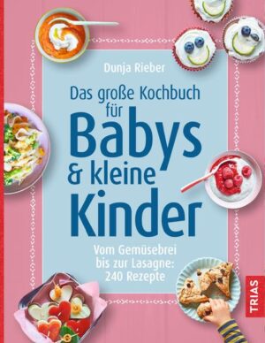 Das Beste in einem Buch: 240 Rezepte, praktische Tipps und ganz viel Erfahrung Für unsere Kleinen kommt nur das Beste auf den Tisch - so oft wie möglich selbstgemacht. Denn: Kochen für Ihr Baby oder Kleinkind geht ganz flott, ist einfach - und macht dazu noch richtig Spaß. Dieses Buch begleitet Sie durch diese schöne Zeit - mit vielen fröhlichen Kochideen für viel Abwechslung. Da beantwortet sich die Frage "Was koche ich denn morgen?" fast von selbst. Einfach, schnell, gesund: - Die Basics der Babyernährung: Mit dem flexiblen Beikostfahrplan Sicherheit gewinnen, den Übergang zur Familienküche gut meistern und quirlige Kita-Kinder optimal versorgen. Nährstoffe, Lebensmittel, Allergievorbeugung: hier erfahren Sie, was Ihr Kind zum gesunden Größerwerden braucht. - Eins, zwei - Brei: von Anfängerbreien über die ersten kleinen Familiengerichte bis zum Essen, das auch größere Kinder mögen. Mit vegetarischen Alternativen und Gerichten für "breifreie" Babys. - 1 Rezept - 4 Variationen: mit vielen Grundrezepten für Gemüsesuppen, Nudelsoßen, Pfannkuchen und Brot - Abwechslung ganz leicht gemacht. - Garantiert familientauglich und wissenschaftlich top: Dunja Rieber ist Ernährungswissenschaftlerin und zweifache Mutter.