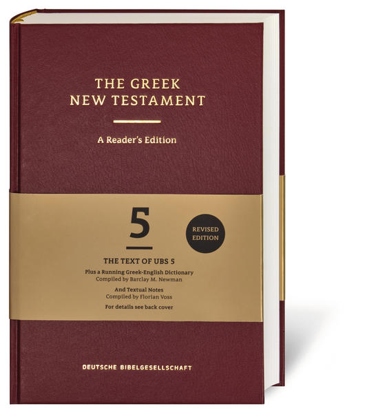 Der Text der 5. Auflage des Greek New Testament wird in der Reader’s Edition mit kontextangepassten Übersetzungen aller seltenen Wörter ins Englische am Fuß jeder Seite ergänzt. Alle Wörter, die im gesamten Neuen Testament weniger als 30 Mal vorkommen, werden übersetzt. Außerdem enthält die Ausgabe Anmerkungen zu den wichtigsten Text-Abweichungen zwischen ausgewählten griechischen Handschriften. Ein hochwertiges Handwerkzeug für Sprachinteressierte, die ihre Kenntnisse im biblischen Griechisch erweitern und vertiefen wollen.