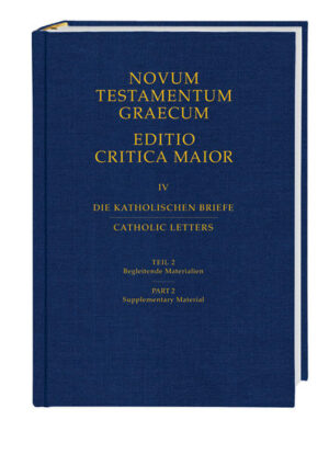 Die Editio Critica Maior dokumentiert die gesamte griechische Textgeschichte des Neuen Testaments im 1. Jahrtausend. Sie ist damit die Grundlage für die wissenschaftliche Forschung zum Text des Neuen Testaments.-Nachdem Band IV zunächst in einzelnen Lieferungen erschienen war, liegt er mit der 2. Auflage nun als hochwertig ausgestatteter Gesamtband mit zwei Teilbänden vor. Teil 1: Text (ISBN 978-3-438-05606-1). Seit dem Erscheinen der 1. Lieferung von Band IV 1997 hat sich die wissenschaftliche Methodik erheblich weiterentwickelt. Dem wurde mit der Revision dieses Bandes Rechnung getragen. An 13 Stellen gilt jetzt ein anderer Text als Urtext. An anderen Stellen war eine Entscheidung zwischen zwei Lesarten wissenschaftlich nicht möglich, sodass nun beide Lesarten in der Leitzeile als gleichranging präsentiert werden.