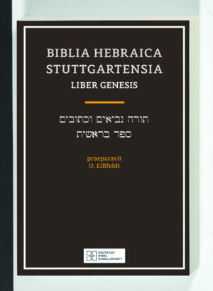 Der hebräische Text von Genesis als handliches Einzelheft auf festem Papier mit Schreibrand für Notizen. Inhalt und Druckbild sind identisch mit der aktuellen 5., verbesserten Auflage der Biblia Hebraica Stuttgartensia (ISBN 978-3-438-05219-3)