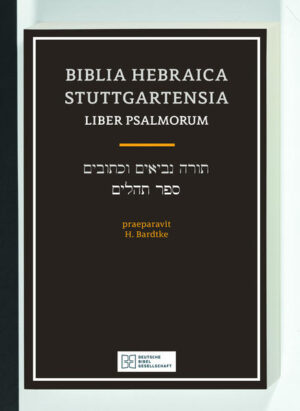 Der hebräische Text der Psalmen als handliches Einzelheft auf festem Papier mit Schreibrand für Notizen. Inhalt und Druckbild sind identisch mit der aktuellen 5., verbesserten Auflage der Biblia Hebraica Stuttgartensia (ISBN 978-3-438-05219-3)