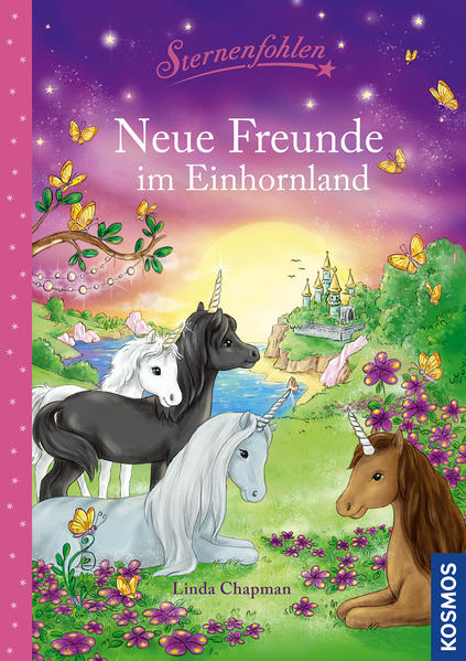 In einem weit entfernten Winkel der Welt liegt ein magisches Land: Arkadia das Land der Einhörner. Dort rauschen die Bäume des Zauberwalds, dort liegt das Meer des Schweigens mit seinen rosa glitzernden Klippen... Auf einem Hügel steht ein Schloss mit perlmuttfarbigen Türmen. Hier lernen die kleinen Einhornfohlen das Zaubern! Magische Vorlesegeschichten rund um Freundschaft, Vertrauen und Zusammenhalt für zwischendurch oder als Betthupferl für süße Träume.