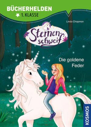 Laura hat ein wunderbares Geheimnis: Ihr Pony Sternenschweif ist in Wirklichkeit ein Einhorn! Zusammen erleben die beiden Freunde viele magische Abenteuer. Laura und ihr Einhorn Sternenschweif finden eine wunderschöne Feder im Wald. Sie leuchtet wie pures Gold! Welcher Vogel sie wohl verloren hat? Die beiden beschließen, die Tiere des Waldes zu befragen. Vielleicht weiß eines von ihnen mehr über den zauberhaften Vogel. Lesen lernen ist schwer? Nicht mit dieser spannenden Geschichte, die auch Leseanfänger und Leseranfängerinnen ab Klassenstufe 1 leicht bewältigen können. Illustrationen und ein Leserätsel am Ende jedes Kapitels machen den Band abwechslungsreich, sorgen für Erfolgserlebnisse und erhöhen die Lese- Motivation. So macht der Einstieg ins selbstständige Bücherlesen einfach Spaß.