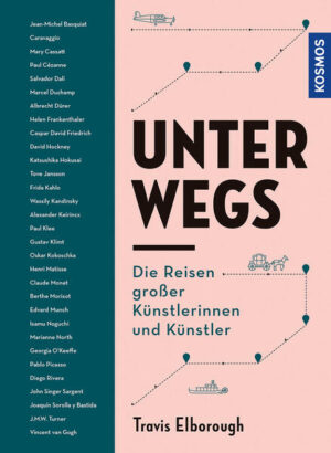 Diese einzigartige Kollektion des preisgekrönten Autors Travis Elborough folgt 30 einflussreichen Reiserouten großer Künstlerinnen und Künstler und gibt faszinierende Einblicke in die Geschichten hinter der Entstehung berühmter Kunstwerke. Unterhaltsame Anekdoten und Reiseberichte illustriert mit hochästhetischem Kartenmaterial, Fotografien und Zeichnungen erzählen von beschwerlichen Wanderungen, gefährlichen Überseereisen und epischen Roadtrips, denen wir einige der bedeutendsten Kunstwerke unserer Zeit zu verdanken haben. Ein Muss für jeden Kunstliebhaber und Reise-Fan!