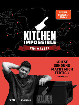 Das Buch zur TV-Sendung »Kitchen Impossible« bei VOX! Tim Mälzer: Küchenbulle, Küchenmaschine, selbsterklärter Küchengott - Millionen begeisterter Fans sehen ihn in der TV-Kochshow »Kitchen Impossible« auf VOX schwitzen, fluchen und kochen. Nicht immer kann er seinen Gegner in die Pfanne hauen, aber beste Unterhaltung mit kulinarischen und emotionalen Höhenflügen ist garantiert. Ob in fernen Ländern, der hessischen Provinz oder auf dem Marineschiff: Tim Mälzer gibt alles und scheitert genauso grandios wie er siegt - echter gehts nicht. Das Buch nimmt die Fans mit auf die emotionale Reise zu den tollsten Locations und den krassesten Challenges der Sendung, blickt hinter die Kulissen und serviert die 45 besten Rezepte. Ein Reise-Koch-Buch zu »Kitchen Impossible« für Kenner. Ausstattung: 4-farbig