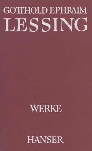 Frühe kritische Schriften: Rezensionen 1747-1755 · Briefe · Beiträge zur Historie und Aufnahme des Theaters (Vorrede · Plautus: Abhandlung, »Die Gefangenen«, Kritik über die Gefangenen des Plautus · Samuel Werenfels Rede ...) · Vorreden (zu Voltaire, zu Mylius, zu eigenen Schriften) · Ein Vademecum für den Hrn. Sam. Gotth. Lange · Rettungen des Horaz · Pope ein Metaphysiker! · Aus dem Nachlaß: Glückwunschrede 1743 · Gedanken über die Herrnhuter · Anhang