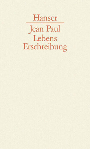 "Wenn ich nichts mehr zu leben habe, schreib' ich mein Leben." Schon mit den Formen seines Namens, "Jean Paul", "Richter", spielt er seine Metamorphosen durch, und erst recht mit seinen fiktiven Figuren. Dieses Buch versammelt wichtige autobiographische Texte und unveröffentlichte Notizen aus dem Nachlass des immer noch unbekannten Klassikers.