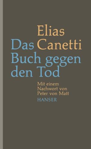 Zeitlebens wollte Nobelpreisträger Canetti, der sich stets als „Todfeind“ bezeichnete, dieses Buch schreiben. Mit dem Phänomen Tod hat er sich über Jahrzehnte hinweg beschäftigt, und er hat zahlreiche Anläufe unternommen, um das Thema mit seiner anthropologischen Methode einzukreisen: Canetti las Dichter und Philosophen, sammelte Märchen, Mythen und Riten. Das Buch ist die Quintessenz seiner lebenslangen Auseinandersetzung, und immer wieder kommt hier die Eleganz seines Denkens und Schreibens zum Ausdruck. Peter von Matt ergänzt dieses wichtige Buch um einen großen Essay über Canetti und dessen Todfeindschaft.