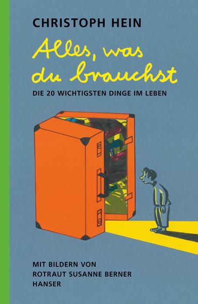 Was ist wirklich wichtig im Leben? Ein charmanter Blick auf 20 Dinge, die Kinder brauchen und keiner entbehren sollte. Das Wichtigste ist natürlich ein Freund, auf den man sich immer verlassen kann. Und eine Mutter, die - auch wenn sie nervt - für einen sorgt und uns tröstet. Eine Tante oder Oma, die immer Zeit zum Spielen hat, ist unverzichtbar, und ein Haus- oder Stofftier zum Kuscheln. Ein Kinderzimmer, ein Bett und ein Fahrrad muss jeder besitzen. Und ein Lieblingsgericht sollte man kochen und ein Instrument spielen können. Christoph Hein weiß außerdem gute Gründe, warum Entdeckungen und Erfindungen besonders wichtig sind. Und warum eine gute Geschichte, Tränen und das Verliebtsein unser Glück perfekt machen.