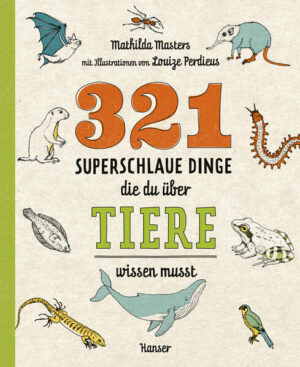 Band 2 des Bestsellers "321 superschlaue Dinge, die du unbedingt wissen musst" mit überraschenden Fakten über Tiere Wusstest du, dass Hummeln hervorragende Fußballer sind? Und dass Weißwangengänse das Wetter vorhersagen können? Dass Hühner keinesfalls dumm sind? Dass Schlangen mit der Zunge riechen und Weiße Haie dreitausend Zähne haben? Und dass Ottermütter im Schlaf ihre Jungen an der Hand halten? Oder dass Elefanten Angst vor Bienen haben und Heringe mit Fürzen kommunizieren? 321 erstaunliche und amüsante Fakten über Säugetiere, Vögel, Fische, Insekten, Amphibien und Reptilien. Ein Wissensbuch, das nicht nur Kindern Spaß macht. Zum Lernen, Lachen und um andere zu verblüffen.